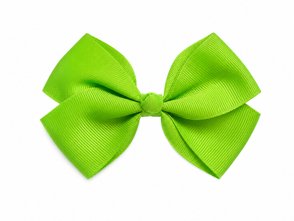 Apple Green 4.5 Inch Bow Hair Clip School Hair Accessories