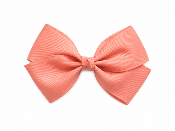 Peach 4.5 Inch Bow Hair Clip School Hair Accessories
