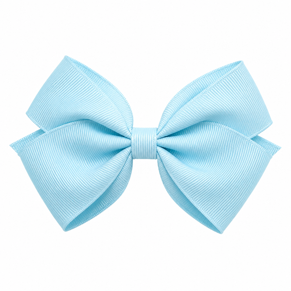 Light Blue 4.5 Inch Bow Hair Clip School Hair Accessories