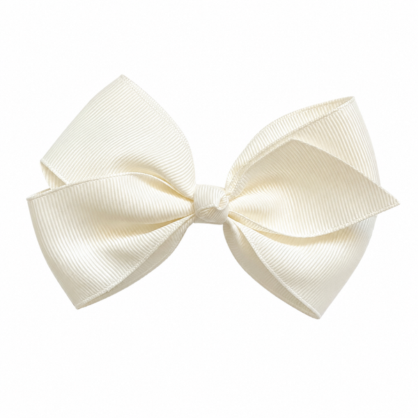 Ivory 4.5 Inch Bow Hair Clip School Hair Accessories