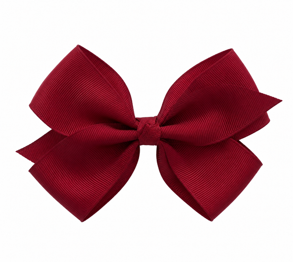 Beauty maroon 4.5 Inch Bow Hair Clip School Hair Accessories