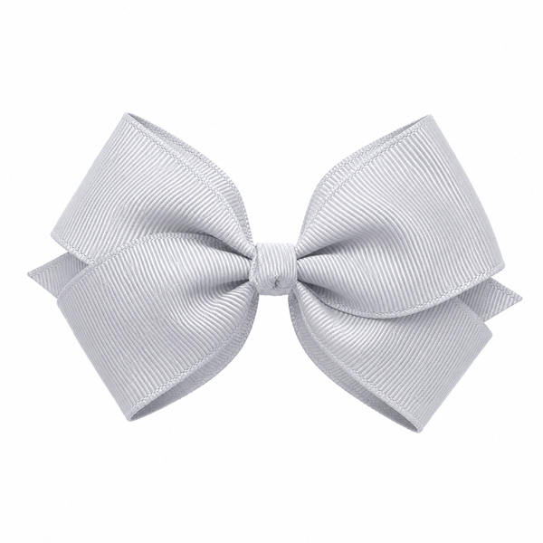 Light Silver Grey 4.5 Inch Bow Hair Clip School Hair Accessories