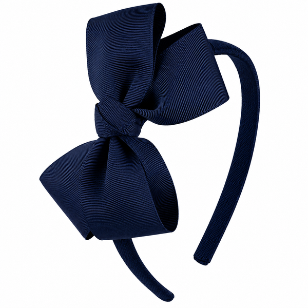 Navy Bow Headband School Hair Accessories