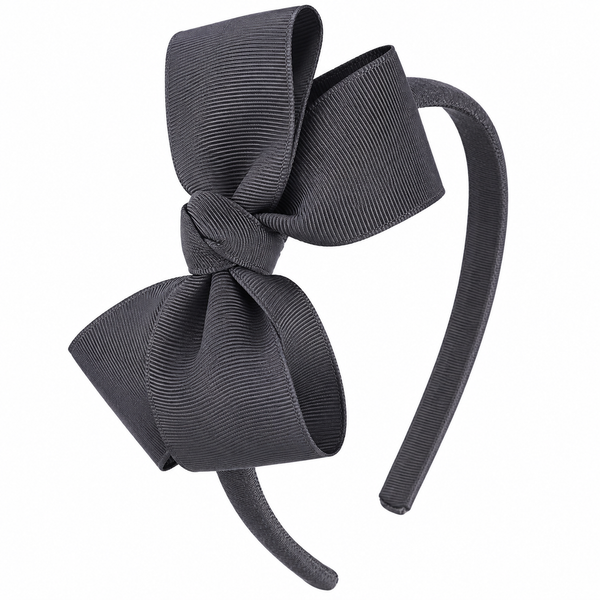 Charcoal Bow Headband School Hair Accessories