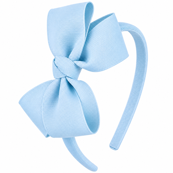Light Blue Bow Headband School Hair Accessories