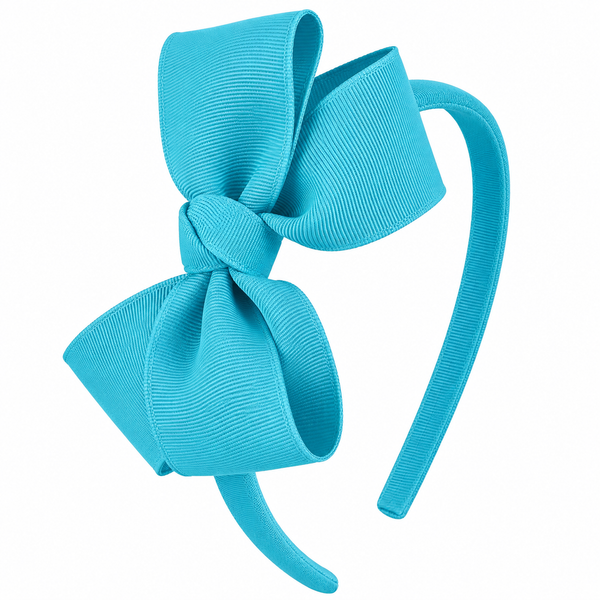 Misty turquoise Bow Headband School Hair Accessories