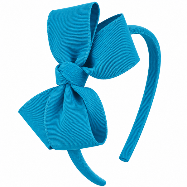 Methyl Blue Bow Headband School Hair Accessories