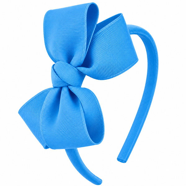 Copen Blue Bow Headband School Hair Accessories