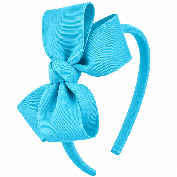 Turquoise Bow Headband School Hair Accessories