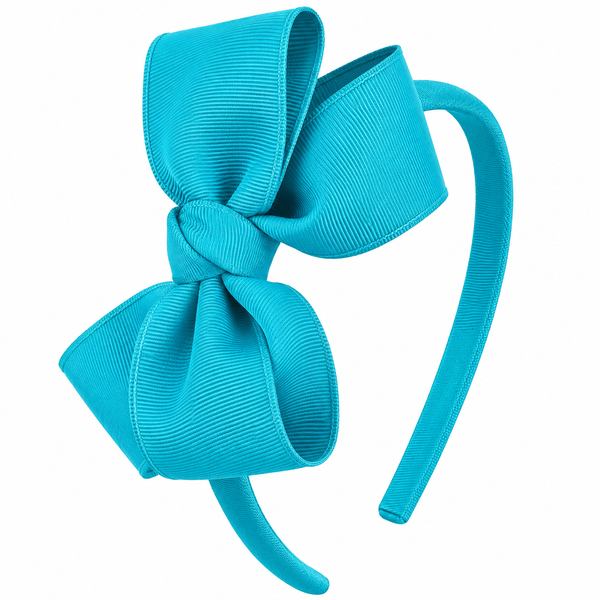 Tornado Blue Bow Headband School Hair Accessories