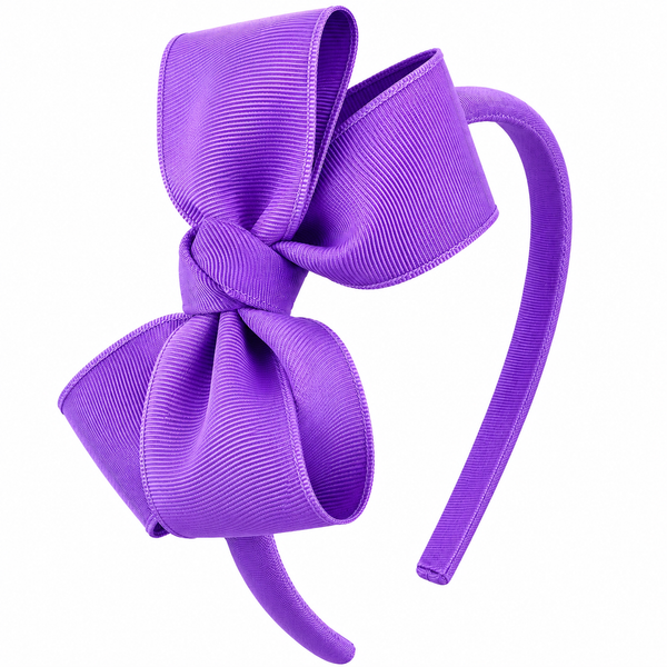 Purple Bow Headband School Hair Accessories