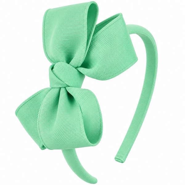 Mint Green Bow Headband School Hair Accessories