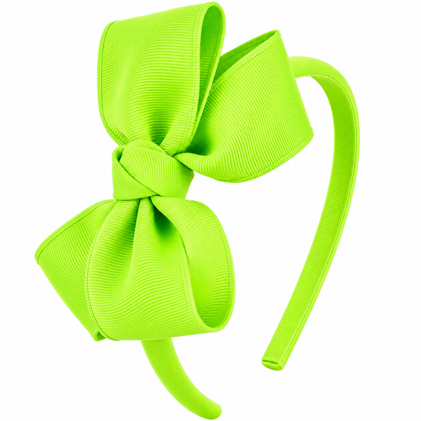 Key Lime Green Bow Headband School Hair Accessories