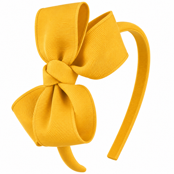 Dandelion Yellow Bow Headband School Hair Accessories