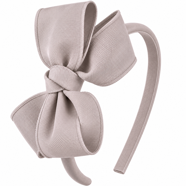 Taupe Bow Headband School Hair Accessories