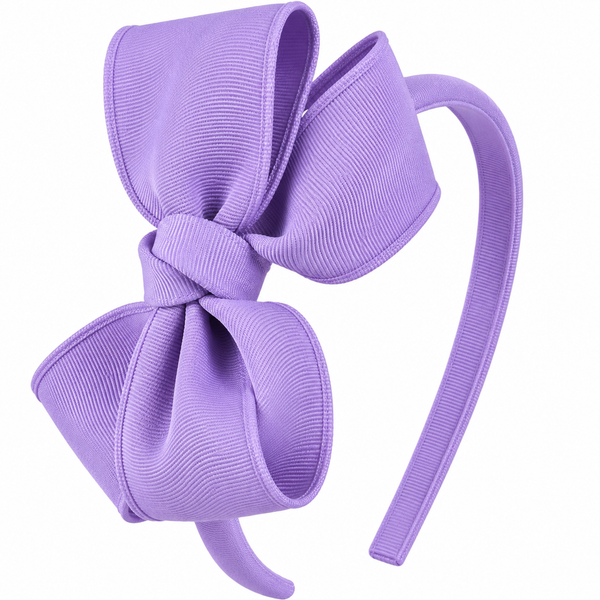 Hyacinth Purple Bow Headband School Hair Accessories