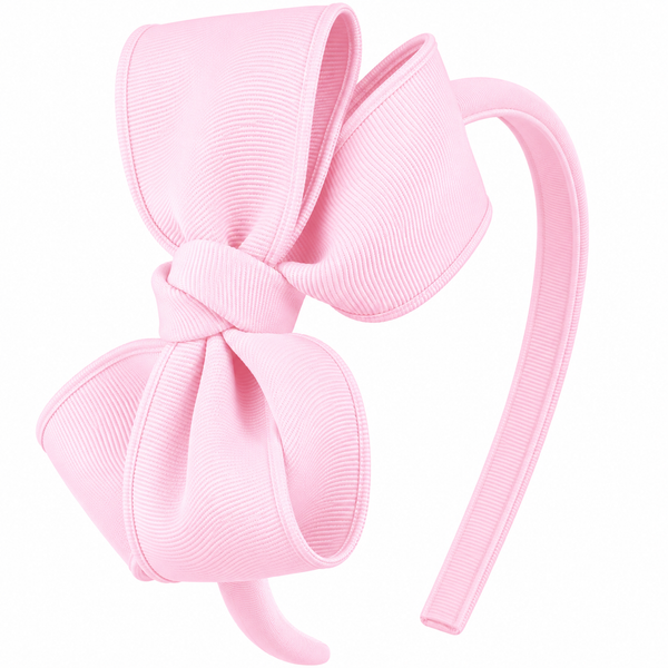 Pearl Pink Bow Headband School Hair Accessories