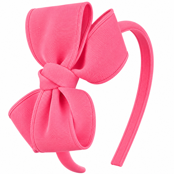 Passionfruit Pink Bow Headband School Hair Accessories