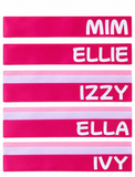 Personalised School, Sporting Team Ribbons Hair Accessories -custom made, choose colours needed- Long Ribbon Hair Tie - add name, team name