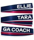 Personalised School, Sporting Team Ribbons Hair Accessories -custom made, choose colours needed- Long Ribbon Hair Tie - add name, team name