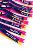 Personalised School, Sporting Team Ribbons Hair Accessories -custom made, choose colours needed- Long Ribbon Hair Tie - add name, team name