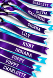Personalised School, Sporting Team Ribbons Hair Accessories -custom made, choose colours needed- Long Ribbon Hair Tie - add name, team name