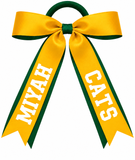Personalised School, Sporting Team Ribbons Hair Accessories -custom made, choose colours needed- Satin Ribbon Bow Hair Tie - add name, team name