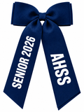 Personalised Graduation Bow,  Senior Gift, School Leaver, Class School Bow Customised Ribbon Hair Tie