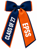 Personalised Graduation Bow,  Senior Gift, School Leaver, Class School Bow Customised Ribbon Hair Tie