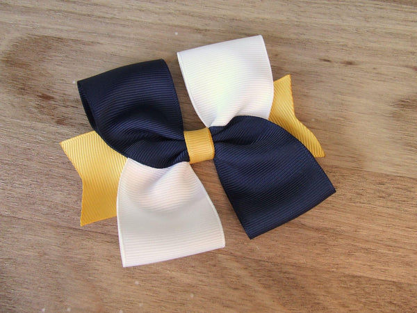School Uniform, Sport Team Hair Accessories  -custom made, choose colours needed - Large Square Bow