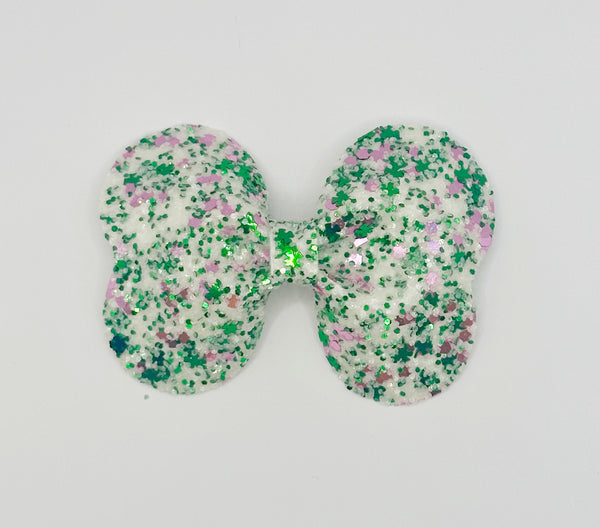 St Patrick’s Day Pink and Green Glitter Hair Clip