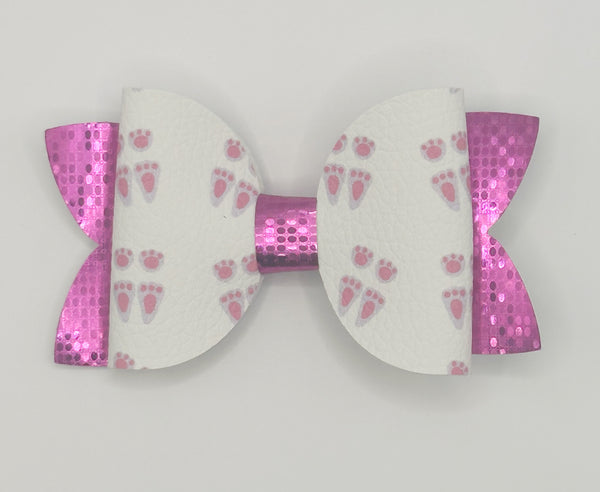Easter Bunny Paw Prints Hair Clip