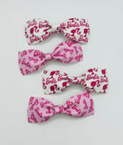 Barbie Clips Pink or White Pair of Bows