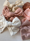 6 pack Fabric Bow Clips