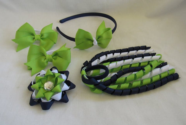 School Hair Accessories - custom made, choose colours needed- Starter Pack Two