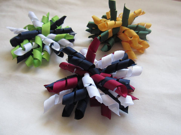 School Hair Accessories - custom made, choose colours needed- Korker Hair Clip or Hair Tie