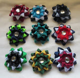 School Hair Accessories - custom made, choose colours needed- Ribbon Flower Clip, Hair Tie or Headband