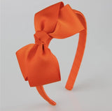 School Ribbon Wrapped Large Bow Headband - Choose Colour Required