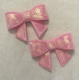 Large Sparkle Sequin Bow Pair
