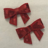 Large Sparkle Sequin Bow Pair