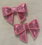 Large Sparkle Sequin Bow Pair