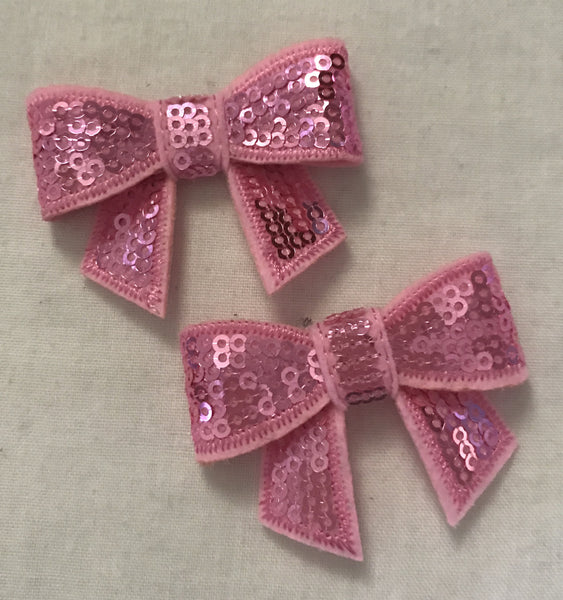 Large Sparkle Sequin Bow Pair