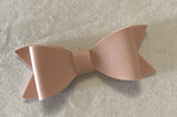 Faux Leather Lily Bows Hair Clip or Hair Tie
