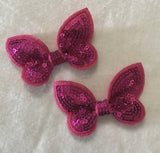 Butterfly Sequin Sparkle Bow Pair