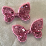 Butterfly Sequin Sparkle Bow Pair