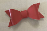 Faux Leather Ava Bow clip or hair tie