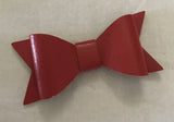 Faux Leather Ava Bow clip or hair tie