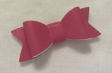 Faux Leather Victoria Bow Hair Clip or Hair Tie