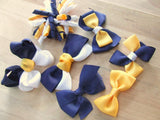 School Uniform, Sport Team Hair Accessories  -custom made, choose colours needed -Just Clips Pack Three