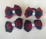 School Hair Accessories -choose colours needed- Pinwheel Layered Bow Hair Tie, Clip, Headband